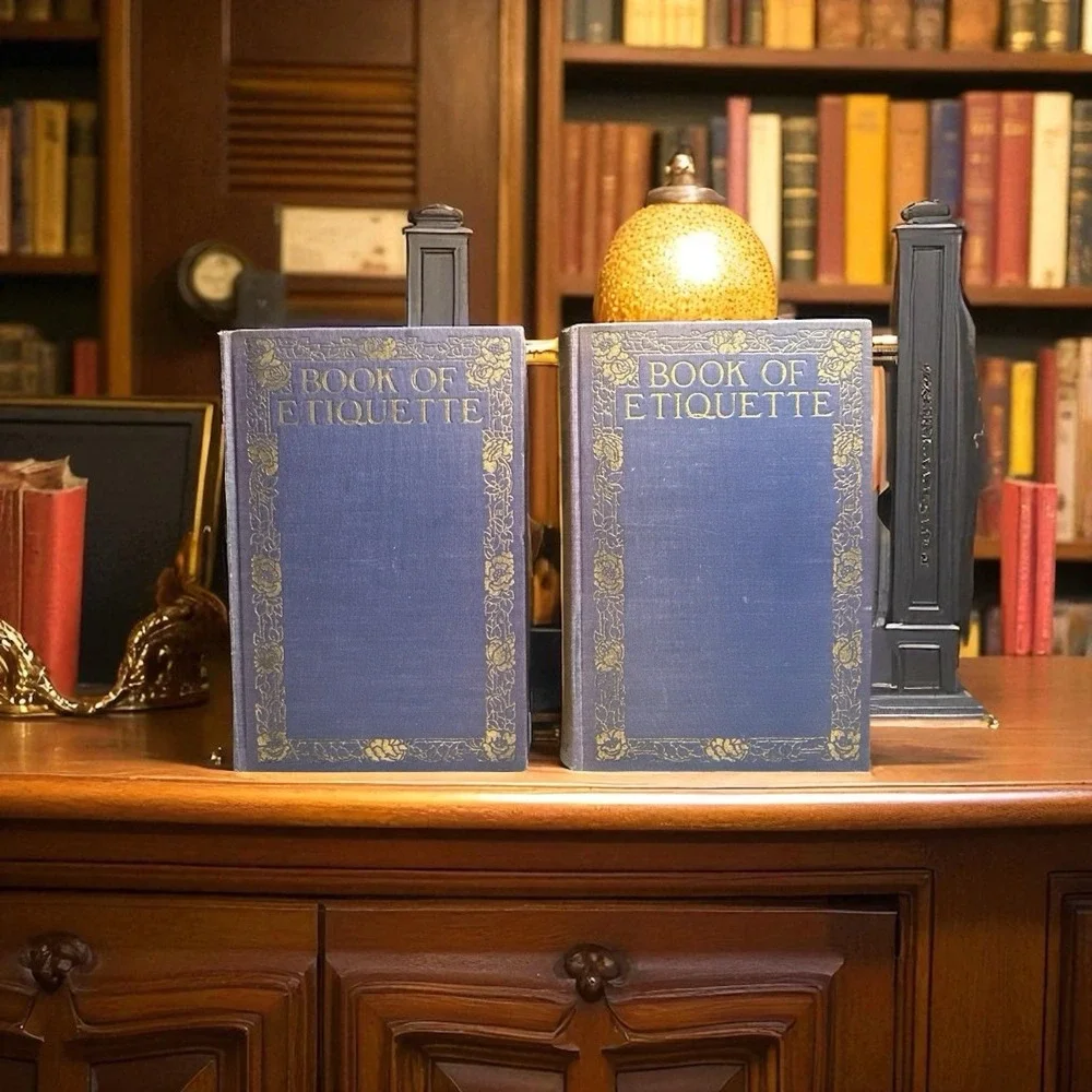 Book of Etiquette Volume 1 & 2 by Lillian Eichler 1922 HC - Antiquarian Book Set